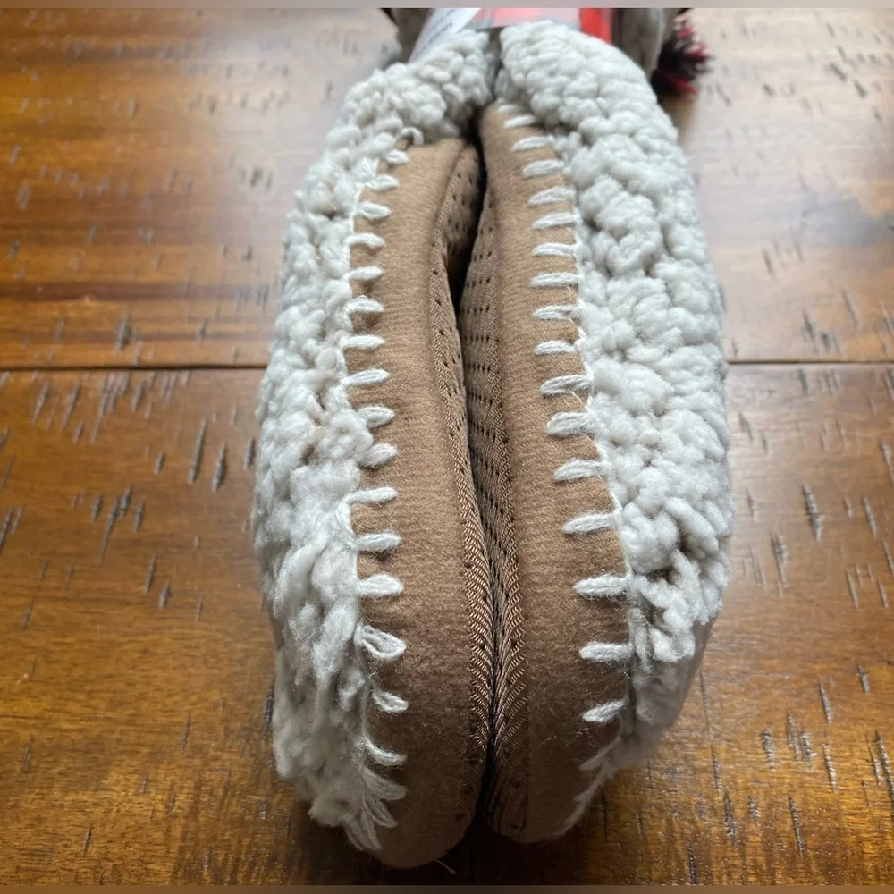 •NEW•Muk Luks Kids Cozy Sherpa Slipper Sock- IVORY BUFFALO